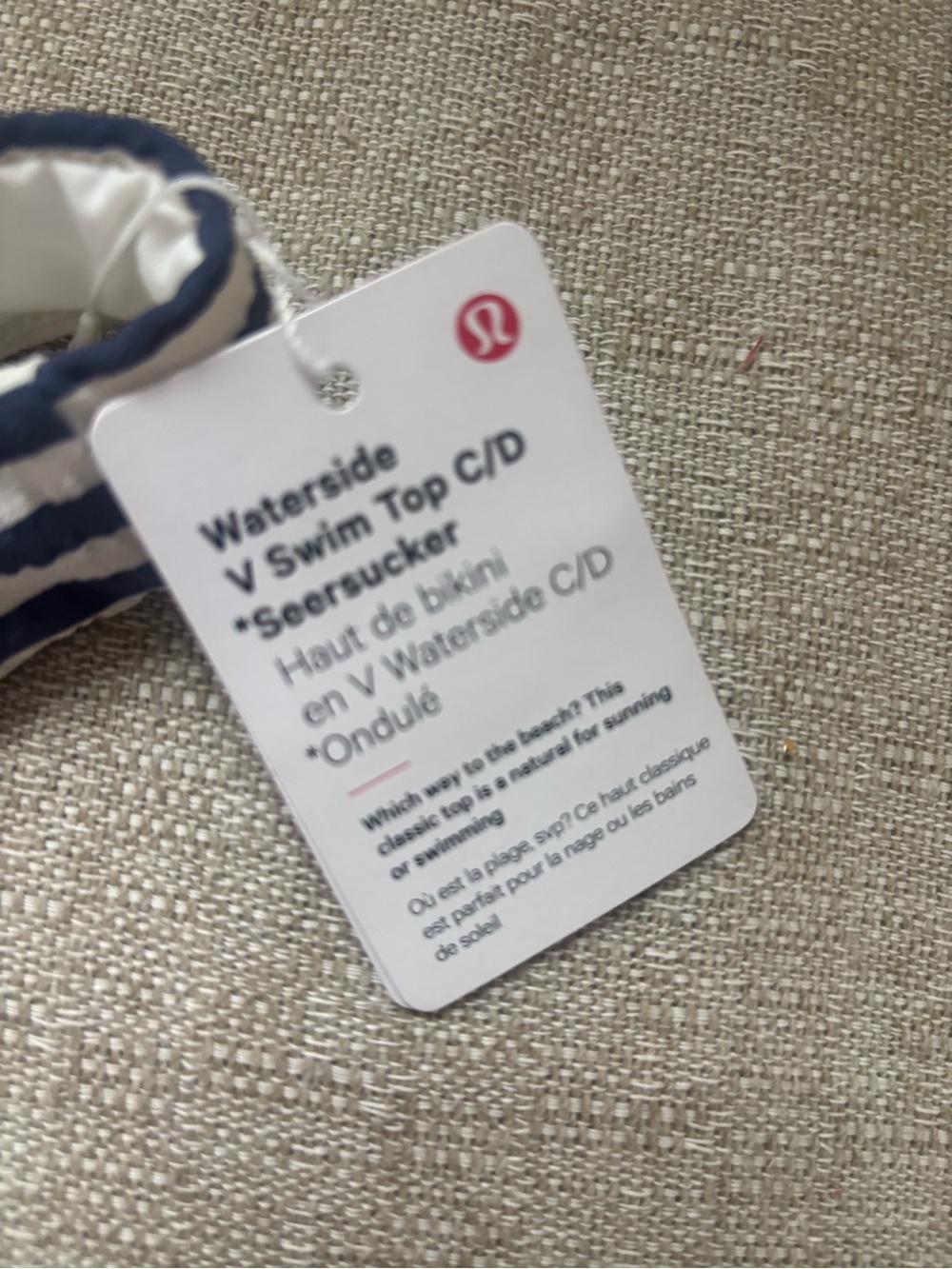 lululemon athletica Navy and White Striped Wireless Bralette - Picture 4 of 4